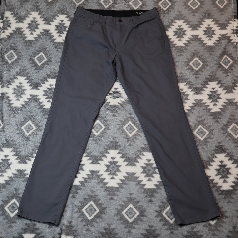 Bonobos Mens Chino Pants Grey 32x32 Stretch Cotton Blend 21244-GYK74